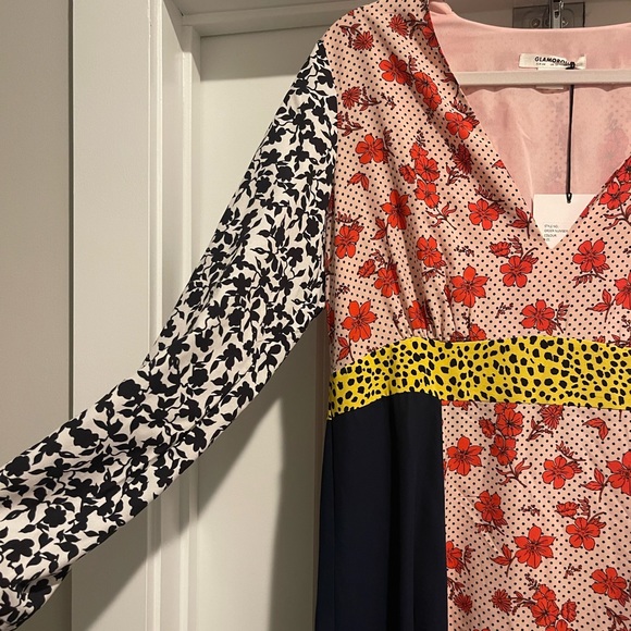 Mixed Pattern Dress - Picture 3 of 5